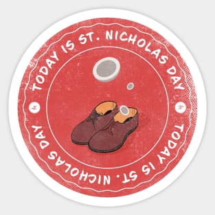 Today is St. Nicholas Day Badge Sticker